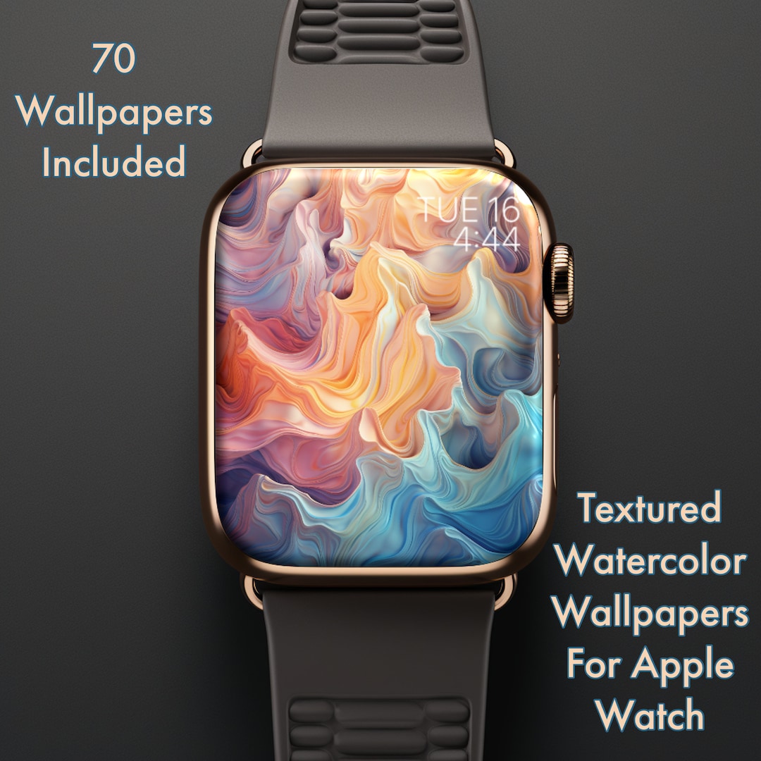 Apple Watch Wallpaper, Textured Watercolor Smartwatch Backgrounds