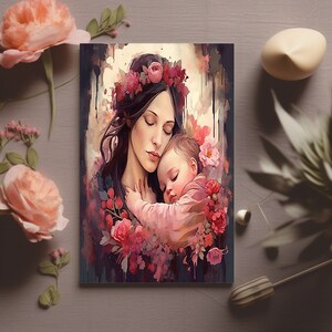 Fine Wall Art afdrukbare set van 9, Instant Download digitale print, Ai gegenereerde kunst, cadeau voor moeder