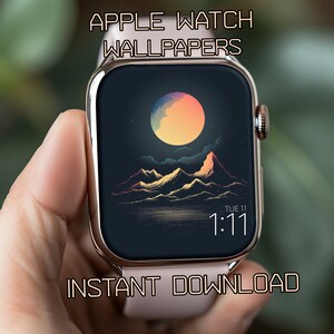 Apple Watch Wallpaper - Celestial Smartwatch Hintergrund - Nachthimmel Ziffernblatt - Celestial Watch Face - ai erzeugten Hintergründe