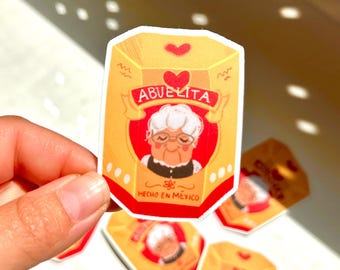 Cute Kawaii Mexican Hot Chocolate Abuelita Sticker, Vinyl Waterproof Decal, Mexican Art