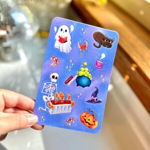 Halloween Sticker Sheet, Spooky Art, Summerween Stickers, Kindle Stickers, Cute Ghost