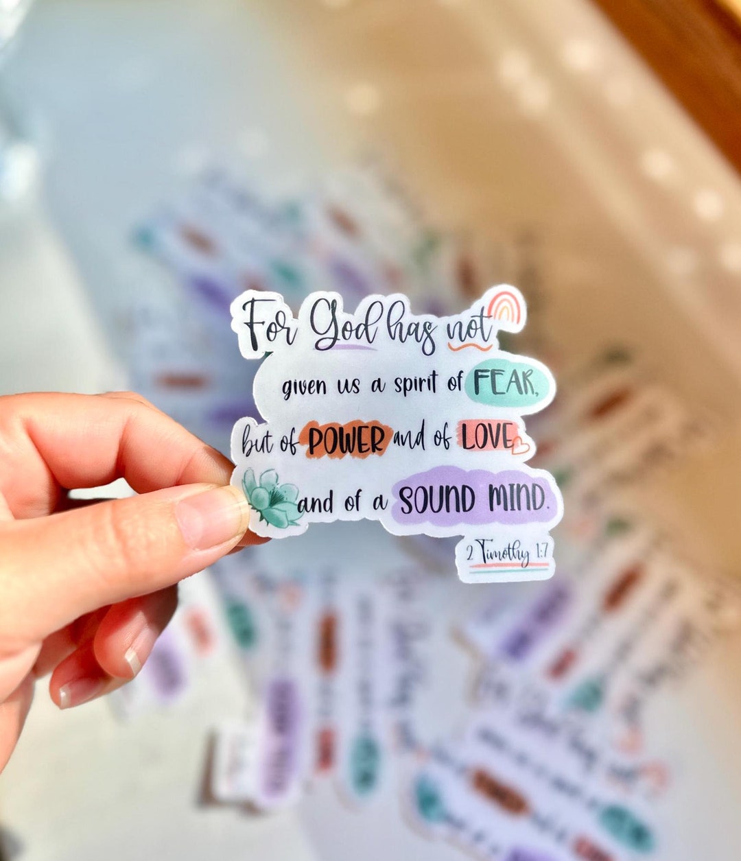 Cute Bible Verse Sticker, Vinyl Waterproof, Christian Stickers - Etsy