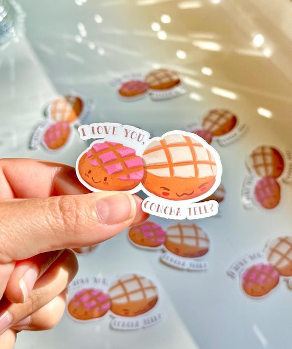 Cute Kawaii Mexican Food Pan Dulce Concha Sticker, Vinyl Waterproof