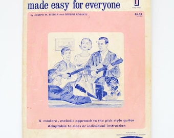 Vintage 1964 Guitar Instruction Book – Estella & Roberts, Book 1