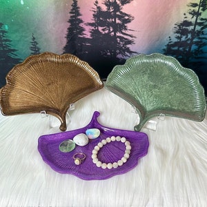 Ginkgo Leaf Trinket Tray / Jewelry Display / Ring Dish / Handmade Home Decor / Ginkgo Biloba / Botanical
