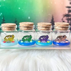 カエルのミニチュア卓上ペット / 元祖小さなテラリウムの仲間たち / 瓶の中の池 / 卓上装飾 / 妖精の庭 / ペットの里親募集 / ペットのカエル