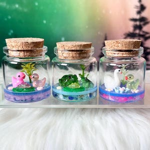 Teich im Glas Miniatur Schreibtisch Haustier / Re-stocked 2/23. Die Original Miniatur Terrarium Freunde / Feengarten / Schreibtisch Haustier