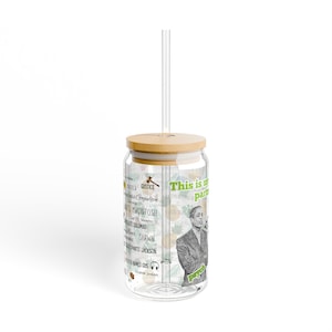 Psych Nicknames Sipper Glass with Bamboo Lid and Straw, 16oz | Shawn | Gus | This is my partner... | Pineapples | Psych