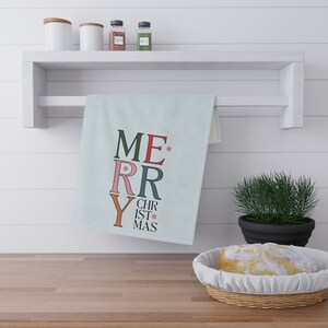 Merry Christmas Kitchen Towel | Festive Kitchen Towel | Gift Towel | Holiday Decor | Decorative Towel | Christmas Kitchen Towel