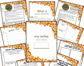 GENERAL CONFERENCE Packet for Kids! - General Conference Coloring Pages - Fall Edition - Instant Download - Printable
