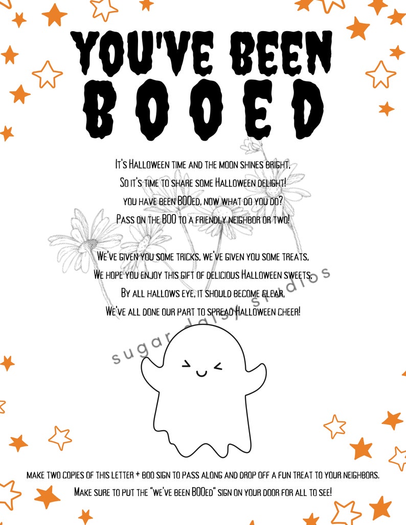 Halloween Printables You've Been Booed Fun Halloween Game Halloween Activity Easy to Print and Share INSTANT DOWNLOAD image 4