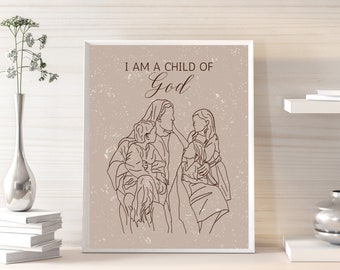I am a CHILD of GOD | Instant Download | FAITH printable | art printable | Psalms 82:6