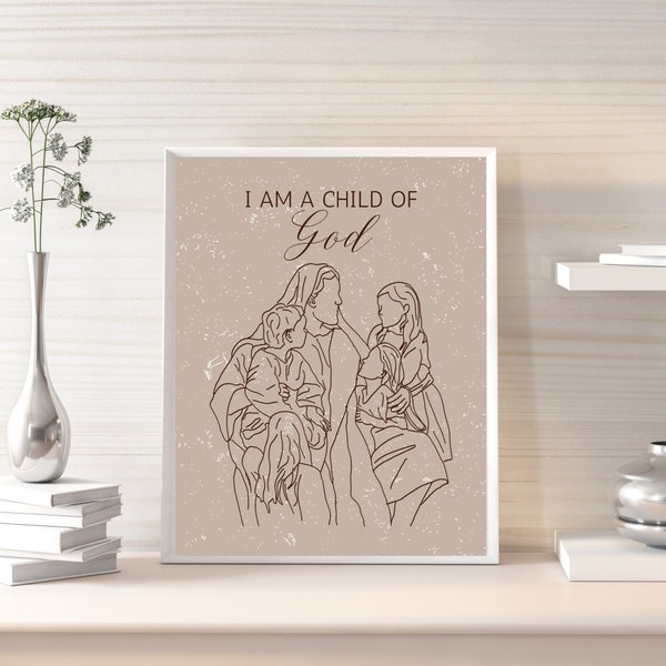 I am a CHILD of GOD | Instant Download | FAITH printable | art printable | Psalms 82:6