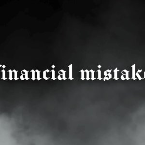 Financial Mistake Vinyl Decal in Old English Font ‧ Customisable Car Sticker ‧ Silver, Gold, Holographic, Chrome, Sparkle & More!