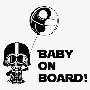 Star Wars Baby on Board Sticker | Car Tumbler Laptop Decal | Weatherproof | Waterproof