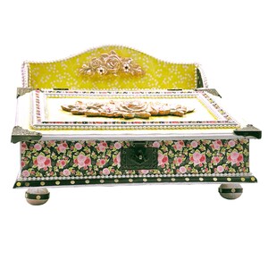 Handcrafted Wooden Rose Inspired Altered Art Memory Box