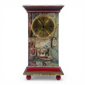 Handcrafted Time is an Illusion Inspired Altered Art Clock and Mini Album