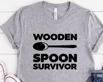 Wooden Spoon Survivor Shirt, Funny Italian Shirt, Funny Wooden Spoon Gift, Expression Tee, Birthday Tee, Fathers Day Gift, Humor shirts