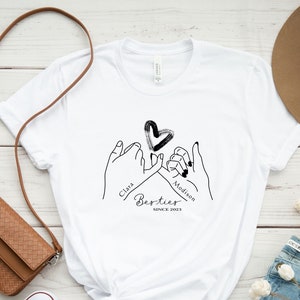 Personalized Best Friend T-Shirt, Custom Besties Shirt, Best Friend Shirt, Gift For Friend, BFF Shirt, Girls Trip Shirt, Friend Trip Shirt