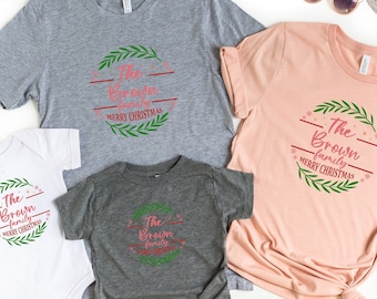 Custom Family Christmas 2023 Shirt, Matching Family Christmas T-Shirts, Custom Christmas Party Gift, Christmas Family Reunion Shirt