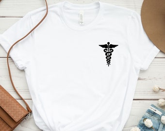 Pocket Nurse Shirt, Doctor Shirt, Medical Symbol Shirt, Nurse Saving Lives, Nurse Gift, Doctor Saving, Hospital Tee,Doctor Gift,Medical Tee