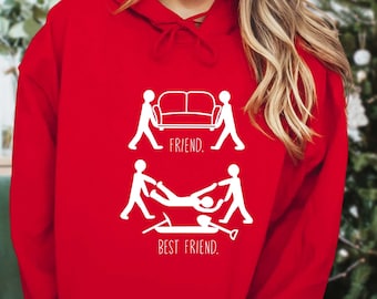 Friend vs Best Friend Hoodie, Funny Friend Long Sleeve, Besties Sleeve, Sarcastic Shirt, Funny  Friend, Hilarious Sweat, Best Friend Hoodie