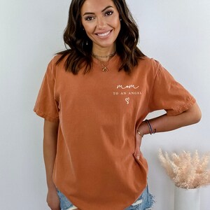 Mom to an Angel Comfort Colors Shirt, Angel Mama Tee, Grieve Mother, Pregnancy Loss Shirt, Miscarriage Keepsake, Baby Loss, Baby Remembrance image 4