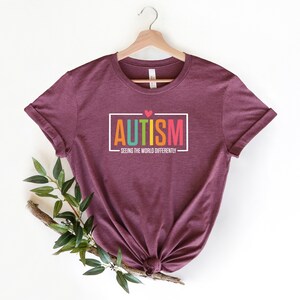 Autism Seeing The World Differently Shirt, Autism Shirt, Autism Awareness Shirt, Autism Shirt, Autism Month, Special Ed Teacher Shirt image 4