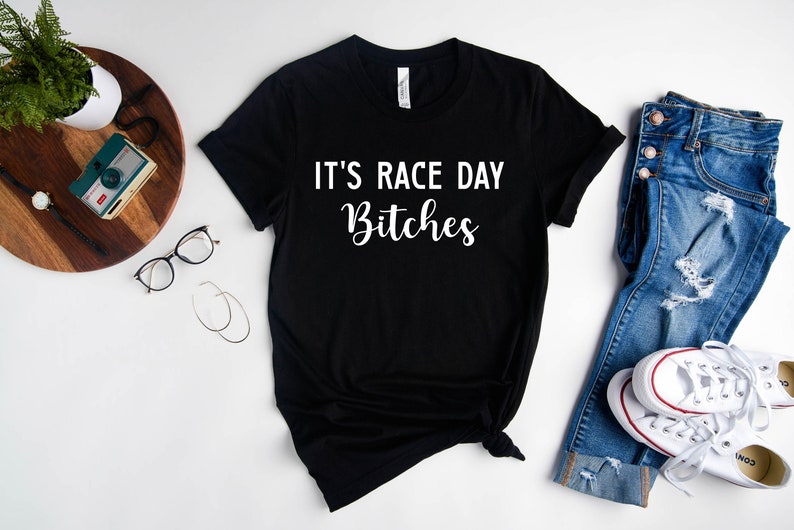It's Race Day Bitches Shirt, Funny Stock Car Tee, Supercross Dirt Track, Dirt Bike Motocross, Sprint Car Drag Race Tee, Fan Racing Shirt zdjęcie 3