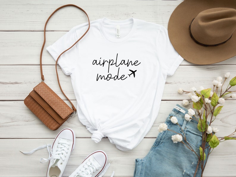 Airplane Mode T-Shirt, Airplane Shirt, Travel Shirt, Vacation Tee, Adventurer Gift, Gift for Traveler, Vacay Vibes Shirt, Girls Trip image 2