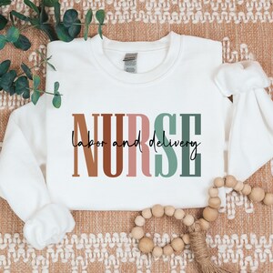 LD Nurse Sweatshirt, Labor And Delivery Nurse Gift, Nursing School Sweatshirt, Delivery Nurse Sweat, Cute LD Nurse Sweater, Nurse Grad Gift afbeelding 3