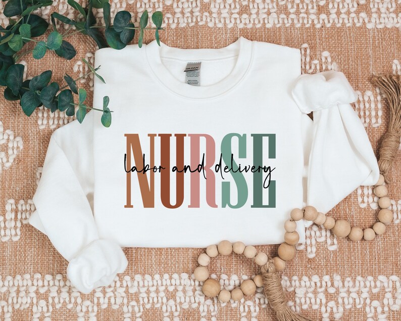 LD Nurse Sweatshirt, Labor And Delivery Nurse Gift, Nursing School Sweatshirt, Delivery Nurse Sweat, Cute LD Nurse Sweater, Nurse Grad Gift afbeelding 3