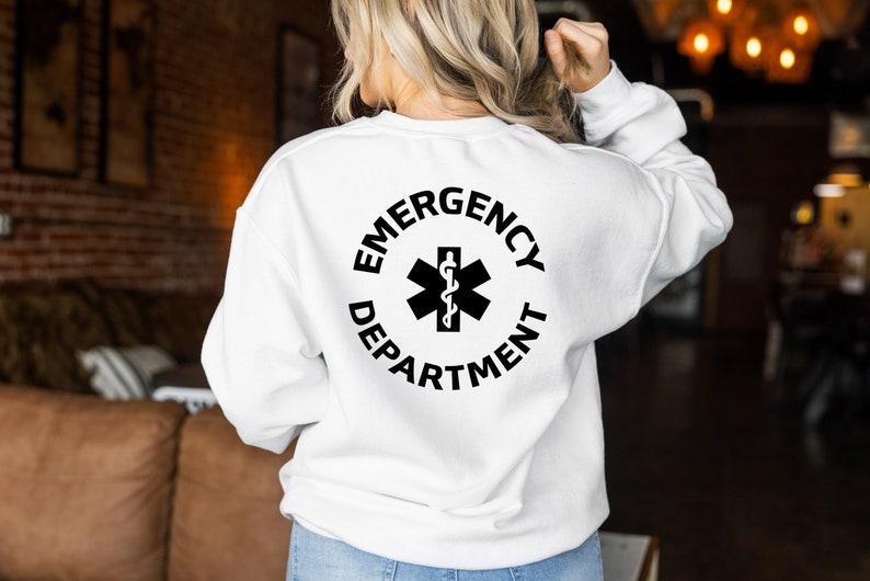 Emergency Department Nurse Sweatshirt, ER Nurse Sweat, Emergency Medicine Nurse, Emergency Nurse Gift, Emergency Room Sweat, RNSweat image 1