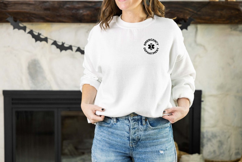 Emergency Department Nurse Sweatshirt, ER Nurse Sweat, Emergency Medicine Nurse, Emergency Nurse Gift, Emergency Room Sweat, RNSweat image 2