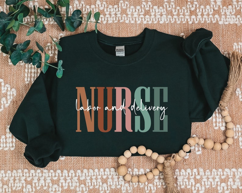 LD Nurse Sweatshirt, Labor And Delivery Nurse Gift, Nursing School Sweatshirt, Delivery Nurse Sweat, Cute LD Nurse Sweater, Nurse Grad Gift afbeelding 4