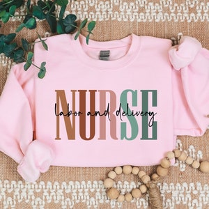 LD Nurse Sweatshirt, Labor And Delivery Nurse Gift, Nursing School Sweatshirt, Delivery Nurse Sweat, Cute LD Nurse Sweater, Nurse Grad Gift afbeelding 5