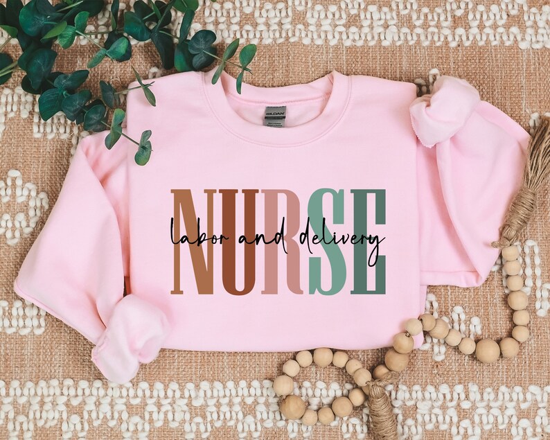 LD Nurse Sweatshirt, Labor And Delivery Nurse Gift, Nursing School Sweatshirt, Delivery Nurse Sweat, Cute LD Nurse Sweater, Nurse Grad Gift afbeelding 5