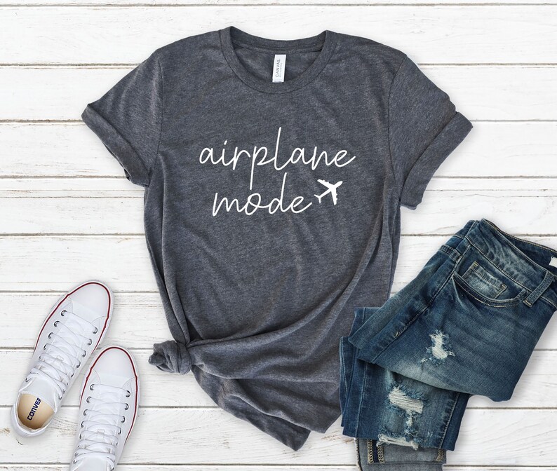 Airplane Mode T-Shirt, Airplane Shirt, Travel Shirt, Vacation Tee, Adventurer Gift, Gift for Traveler, Vacay Vibes Shirt, Girls Trip image 4