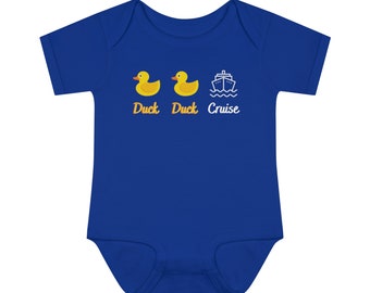 Duck, Duck, Cruise Infant Baby Rib Bodysuit / Cruising Ducks Shirt For Children