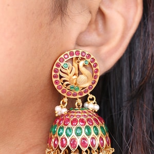 Peacock Dome Jhumkas