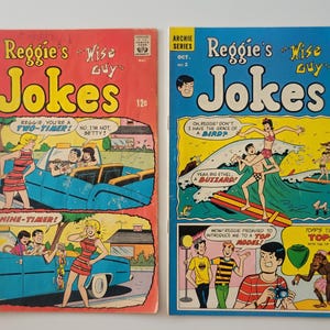 Archie Series Comics &quot;Reggie&#39;s Jokes&quot; August and October 1968 (Set of 2 Comics)