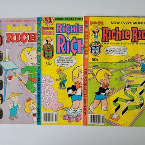 Harvey Comics - Richie Rich (1970&#39;s - 1980&#39;s) Set of 3 Comic Books