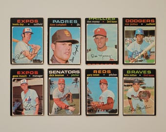 O Pee Chee / Topps 1971 Baseball Cards (Set of 8 Cards) Boots Day - Gary Nolan