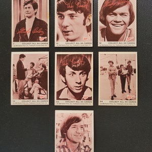 1966 Monkee's (Raybert Produktion) Sammelkarten (Lot von 7 Karten) Sehr gut