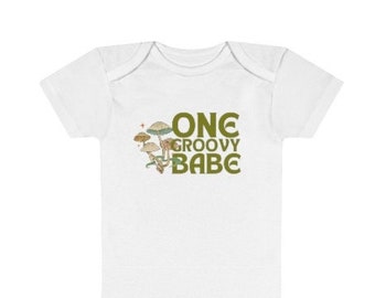 One Groovy Babe baby organic onesie birthday