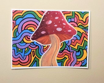 The Trippy Mushroom Giclée Print