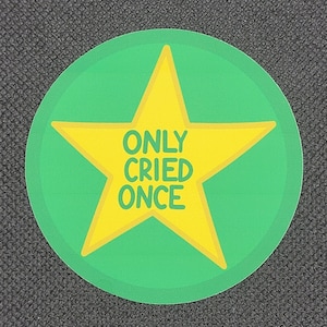 Only Cried Once - Sarcastic Stars Vinyl Sticker