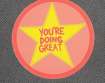 Je doet het geweldig - vinylsticker Sarcastic Stars