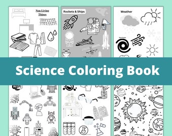 Coloring Book, Coloring Pages for kids, Science Coloring Pages for kids, Science Worksheets, Coloring Sheets, Coloring Printables for kids