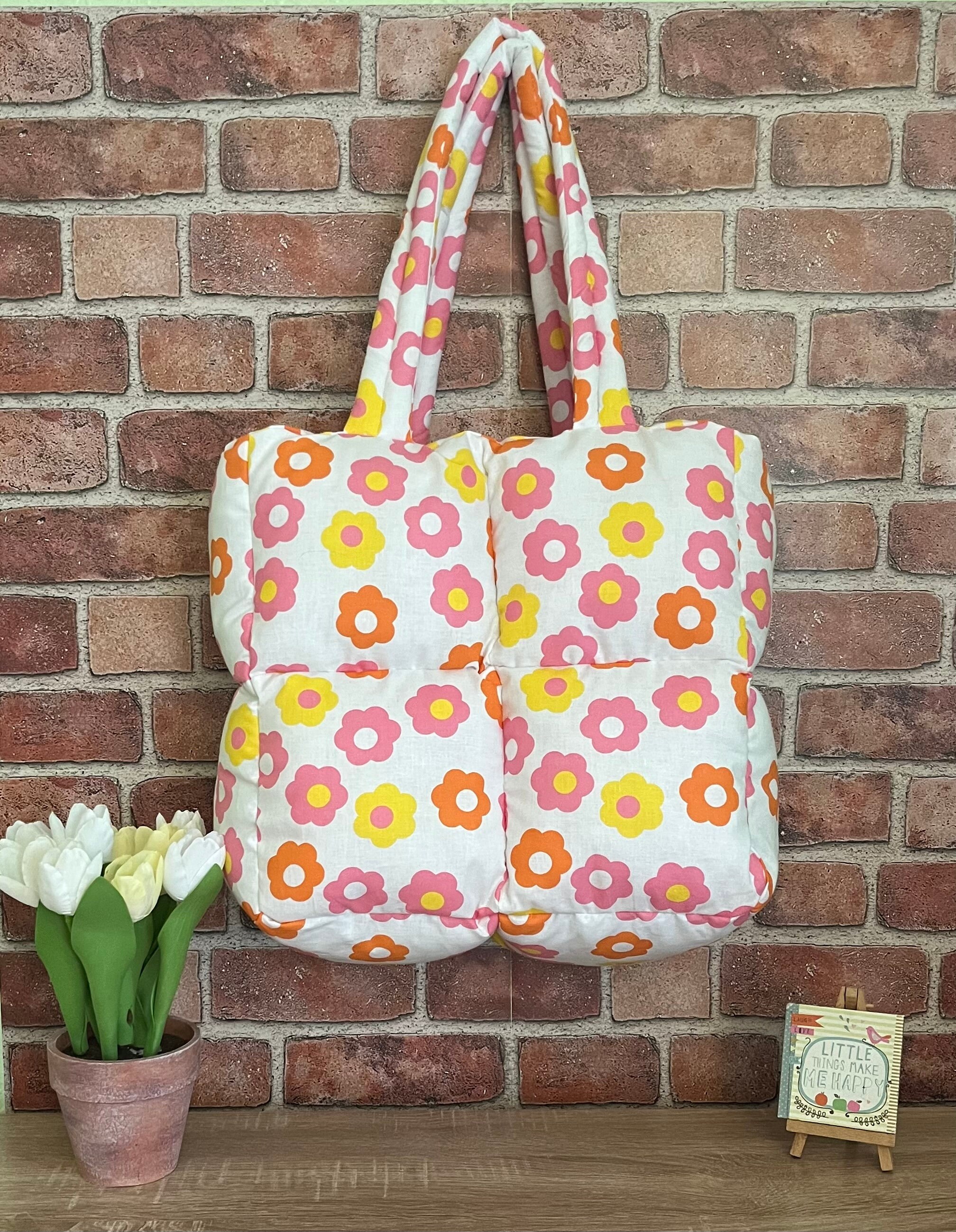Quilted Mommy Bag - Brick